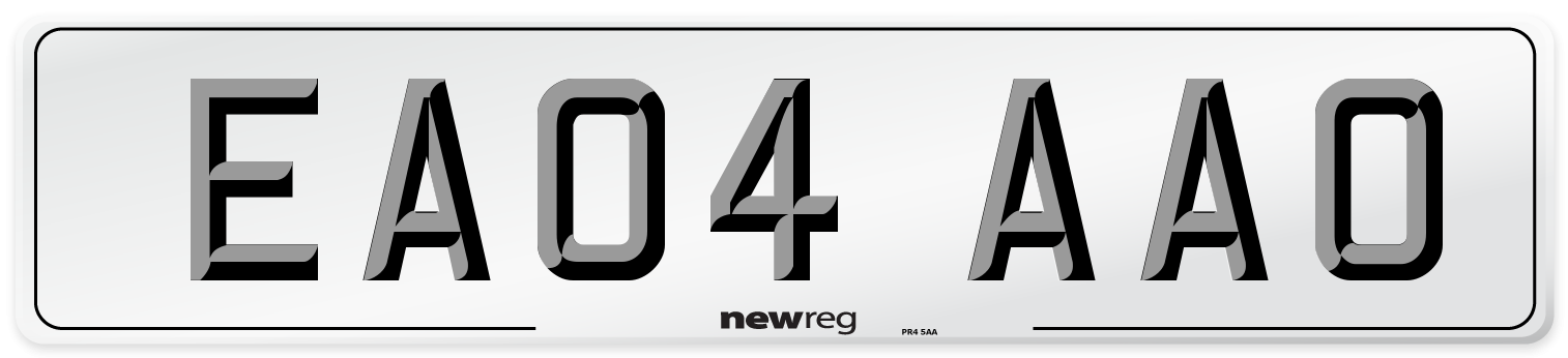 EA04 AAO Number Plate from New Reg